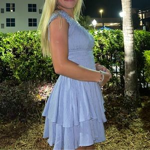 Blue princess Polly romper